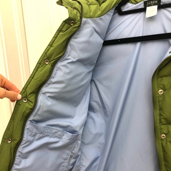 J. Crew Green Quilted Puffer Jacket - Picture 4 of 7